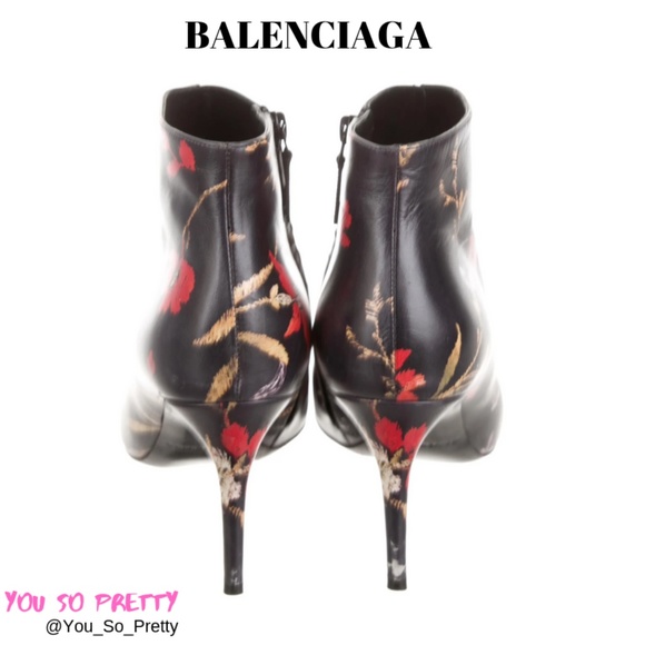 BALENCIAGA FLORAL ANKLE BOOTS - Picture 4 of 6